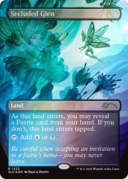 Secluded Glen (Rainbow Foil) - Secret Lair Drop Series Magic: The Gathering trading card