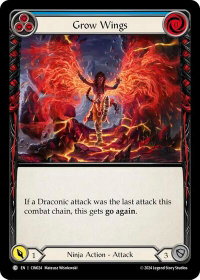 Grow Wings (Blue) - Blitz Deck: The Hunted - Cindra  #CIN024 - Common Flesh and Blood Trading Card