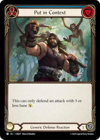 Put in Context (Blue) - Blitz Deck: The Hunted - Cindra  #CIN027 - Common Flesh and Blood Trading Card