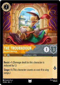 The Troubadour - Musical Narrator - Archazia's Island (7) #11/204 - Uncommon Disney Lorcana Trading Card