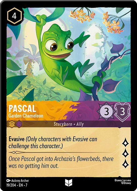 Pascal - Garden Chameleon - Archazia's Island Disney Lorcana trading card