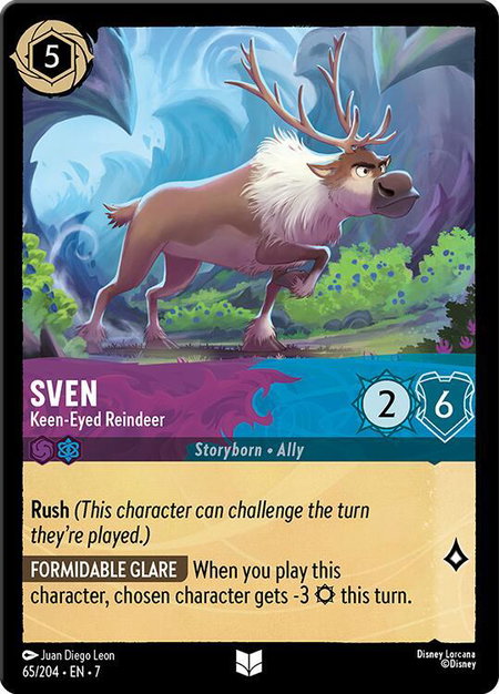Sven - Keen-Eyed Reindeer - Archazia's Island Disney Lorcana trading card