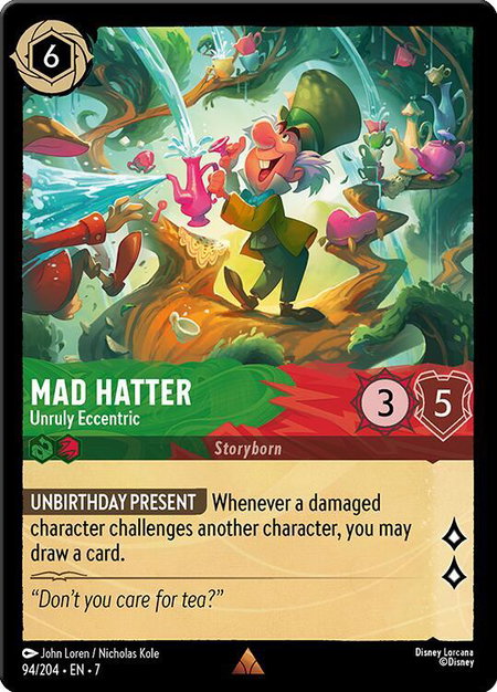 Mad Hatter - Unruly Eccentric - Archazia's Island Disney Lorcana trading card