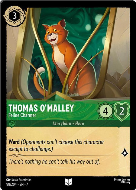 Thomas O'Malley - Feline Charmer - Archazia's Island Disney Lorcana trading card