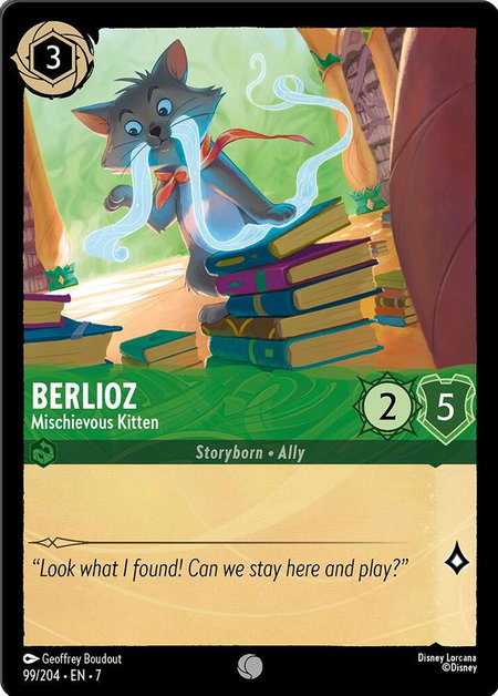 Berlioz - Mischievous Kitten - Archazia's Island Disney Lorcana trading card