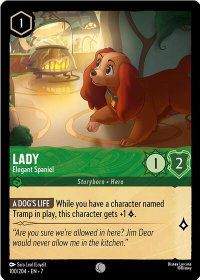 Lady - Elegant Spaniel - Archazia's Island (7) #100/204 - Common Disney Lorcana Trading Card