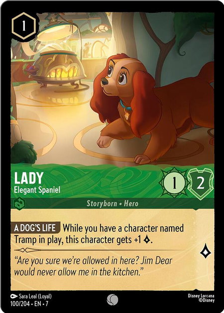 Lady - Elegant Spaniel - Archazia's Island Disney Lorcana trading card