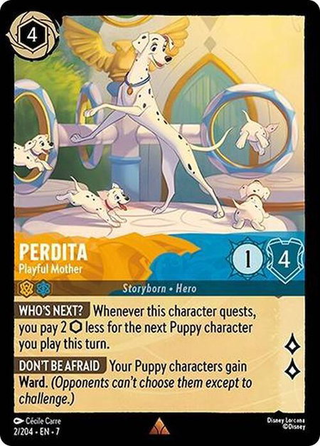 Perdita - Playful Mother - Archazia's Island Disney Lorcana trading card
