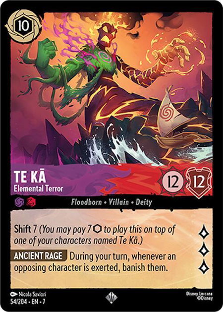 Te Ka - Elemental Terror - Archazia's Island Disney Lorcana trading card