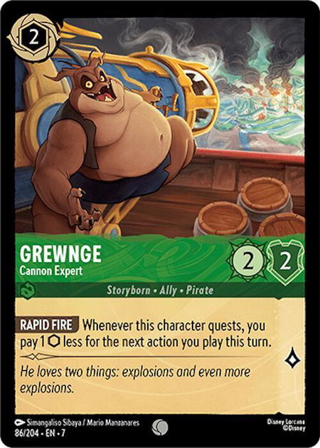 Grewnge - Cannon Expert - Archazia's Island Disney Lorcana trading card