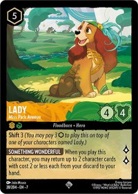 Lady - Miss Park Avenue - Archazia's Island (7) #28/204 - Super Rare Disney Lorcana Trading Card