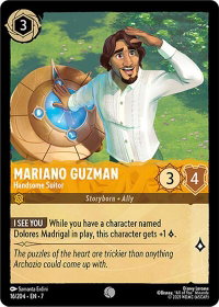 Mariano Guzman - Handsome Suitor - Archazia's Island (7) #16/204 - Common Disney Lorcana Trading Card
