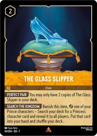 The Glass Slipper - Archazia's Island (7) #44/204 - Rare Disney Lorcana Trading Card