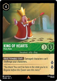 King of Hearts - Picky Ruler - Archazia's Island (7) #111/204 - Rare Disney Lorcana Trading Card