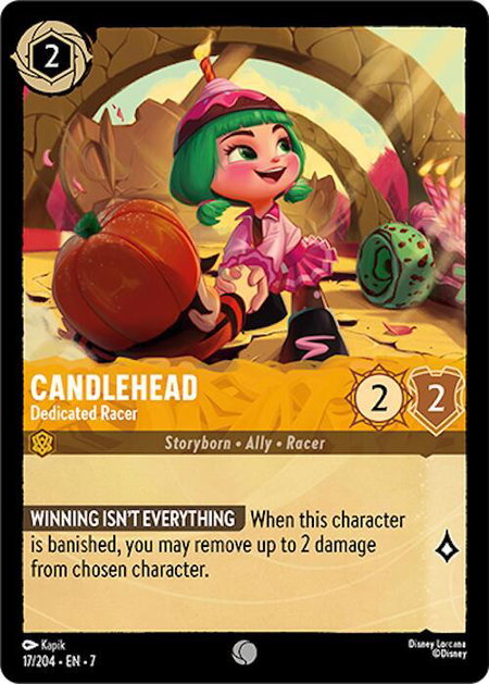 Candlehead - Dedicated Racer - Archazia's Island Disney Lorcana trading card