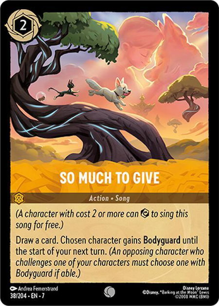 So Much to Give - Archazia's Island Disney Lorcana trading card