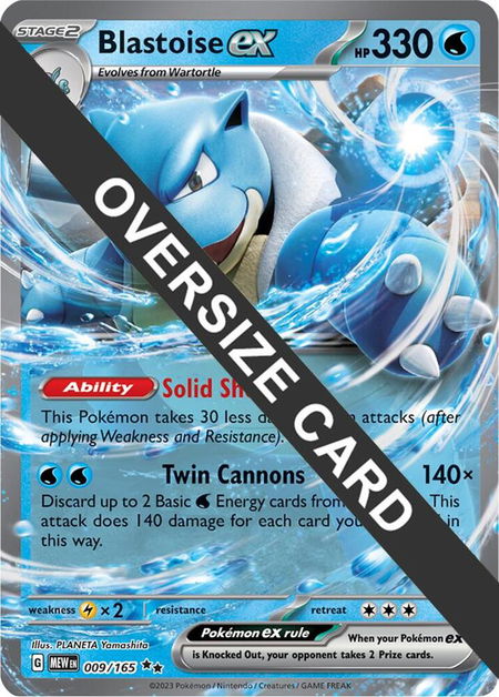 Blastoise ex - 009/165 - Jumbo Cards Pokémon trading card