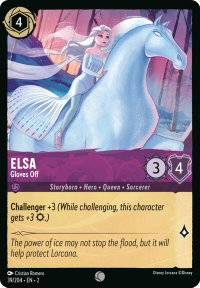 Elsa - Gloves Off (Errata Version) - Rise of the Floodborn (2) #39/204 - Common Disney Lorcana Trading Card