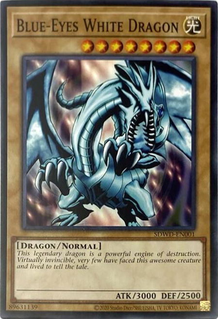 Blue-Eyes White Dragon (SDWD-EN001) (Unlimited Misprint) - Structure Deck: Blue-Eyes White Destiny YuGiOh trading card