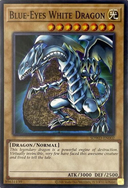 Blue-Eyes White Dragon (SDWD-EN002) (Unlimited Misprint) - Structure Deck: Blue-Eyes White Destiny YuGiOh trading card
