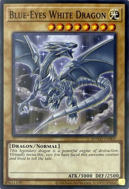 Blue-Eyes White Dragon (SDWD-EN003) (Unlimited Misprint) - Structure Deck: Blue-Eyes White Destiny YuGiOh trading card