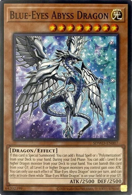 Blue-Eyes Abyss Dragon (Unlimited Misprint) - Structure Deck: Blue-Eyes White Destiny YuGiOh trading card