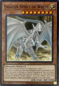 Dragon Spirit of White (Unlimited Misprint) - Structure Deck: Blue-Eyes White Destiny (SDWD) #SDWD-EN008 - Common / Short Print YuGiOh Trading Card