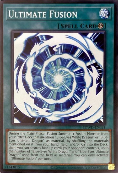 Ultimate Fusion (Unlimited Misprint) - Structure Deck: Blue-Eyes White Destiny YuGiOh trading card