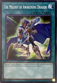 The Melody of Awakening Dragon (Unlimited Misprint) - Structure Deck: Blue-Eyes White Destiny (SDWD) #SDWD-EN022 - Common / Short Print YuGiOh Trading Card