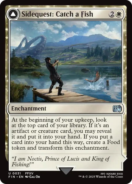 Sidequest: Catch a Fish trading card from FINAL FANTASY Sidequest: Catch a Fish - FINAL FANTASY Magic: The Gathering trading card