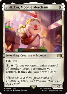 Stiltzkin, Moogle Merchant - FINAL FANTASY (FIN) #34 - Rare Magic: The Gathering Trading Card