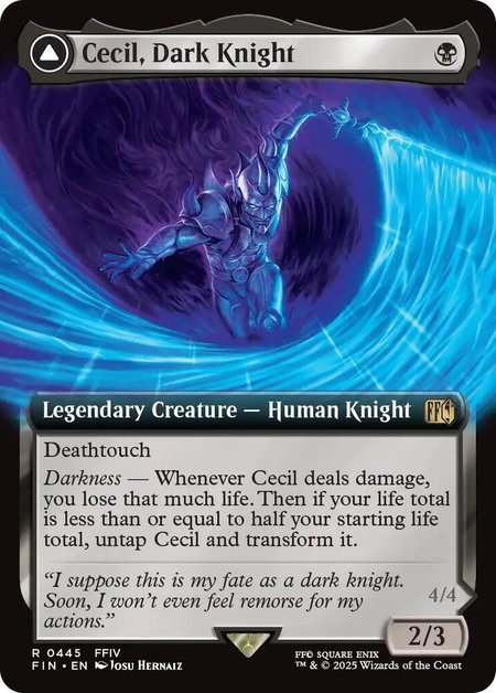 Cecil, Dark Knight (Extended Art) - FINAL FANTASY Magic: The Gathering trading card