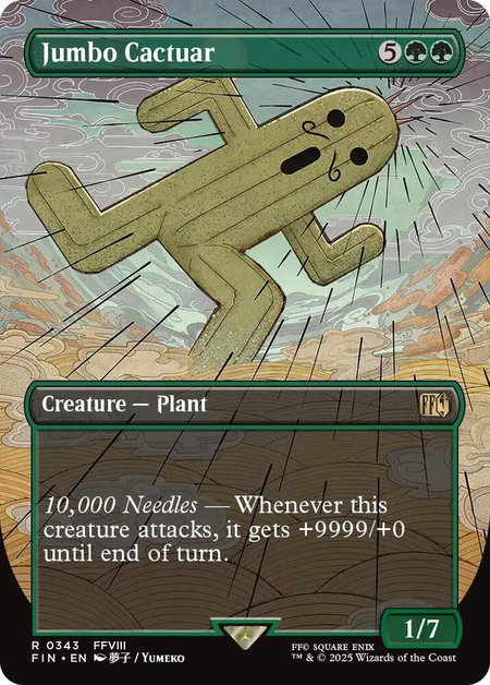 Jumbo Cactuar (Borderless) - FINAL FANTASY Magic: The Gathering trading card