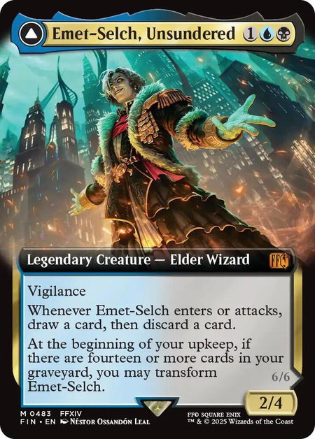 Emet-Selch, Unsundered (Extended Art) - FINAL FANTASY Magic: The Gathering trading card