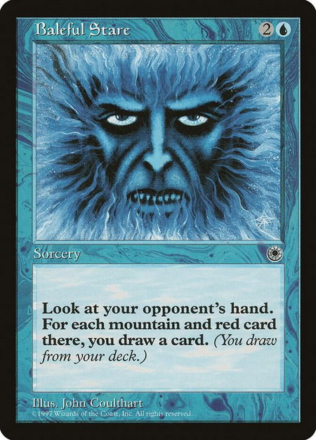 Baleful Stare trading card from Portal Baleful Stare - Portal Magic: The Gathering trading card
