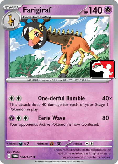 Farigiraf - Prize Pack Series Cards Pokémon trading card