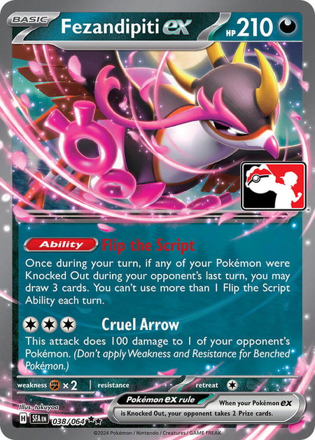 Fezandipiti ex - 038/064 - Prize Pack Series Cards Pokémon trading card