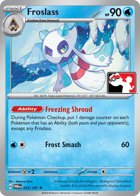 Froslass - 053/167 - Prize Pack Series Cards Pokémon trading card