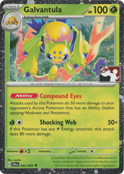 Galvantula trading card from Prize Pack Series Cards Galvantula - Prize Pack Series Cards Pokémon trading card