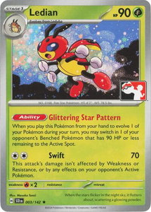 Ledian - Prize Pack Series Cards #003/142 - Rare Pokémon Trading Card