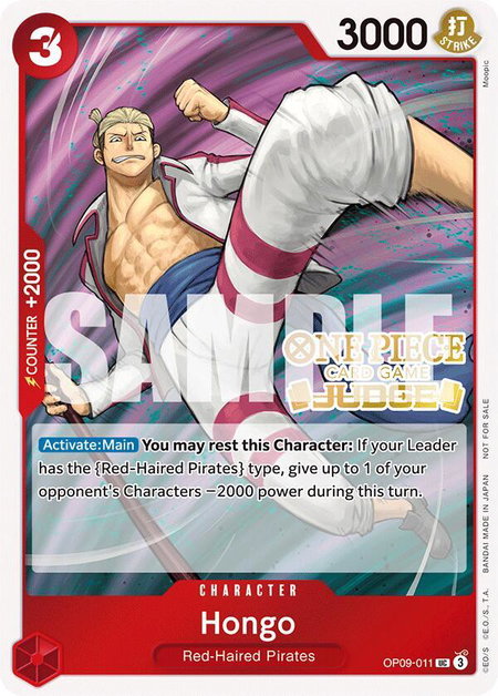 Hongo (Judge Pack Vol. 5) - One Piece Promotion Cards One Piece trading card