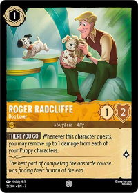 Roger Radcliffe - Dog Lover - Archazia's Island (7) #5/204 - Common Disney Lorcana Trading Card