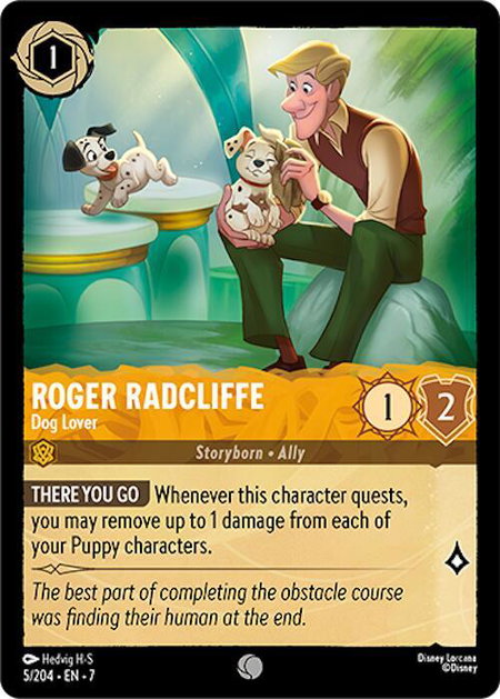 Roger Radcliffe - Dog Lover - Archazia's Island Disney Lorcana trading card