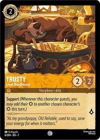 Trusty - Loyal Bloodhound - Archazia's Island (7) #6/204 - Common Disney Lorcana Trading Card