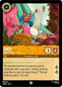 Suzy - Master Seamstress - Archazia's Island (7) #8/204 - Common Disney Lorcana Trading Card