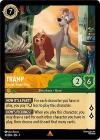 Tramp - Street-Smart Dog - Archazia's Island (7) #10/204 - Rare Disney Lorcana Trading Card