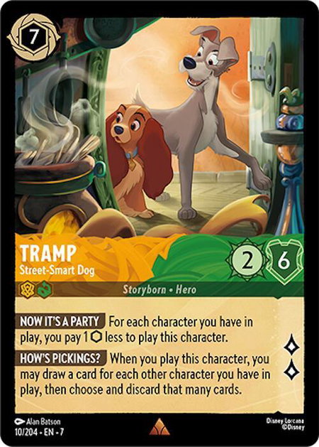 Tramp - Street-Smart Dog - Archazia's Island Disney Lorcana trading card