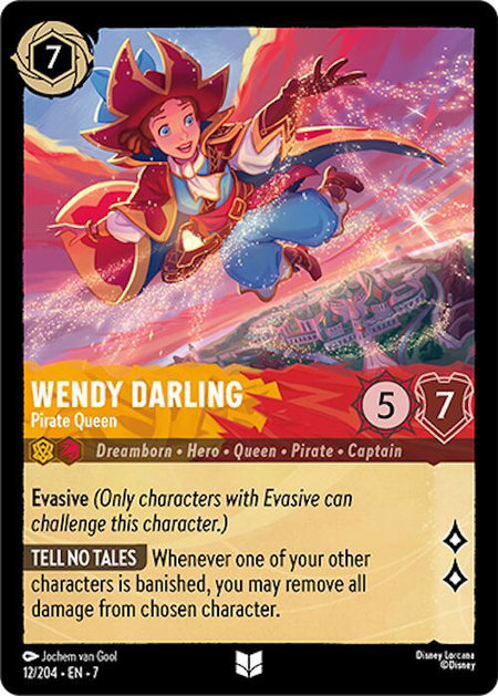 Wendy Darling - Pirate Queen - Archazia's Island Disney Lorcana trading card