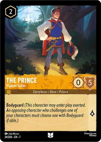 The Prince - Vigilant Suitor - Archazia's Island (7) #24/204 - Uncommon Disney Lorcana Trading Card