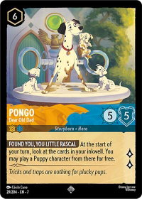Pongo - Dear Old Dad - Archazia's Island (7) #29/204 - Super Rare Disney Lorcana Trading Card